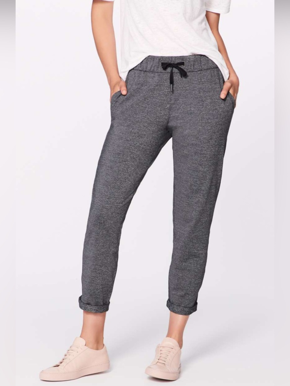 Lululemon On The Fly Pant Size 12 Gray Women's Stretch Comfy Travel Pants